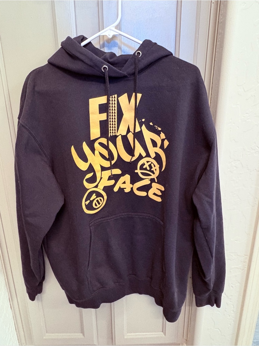 Black and Gold  “Fix Your Face” Hoodie